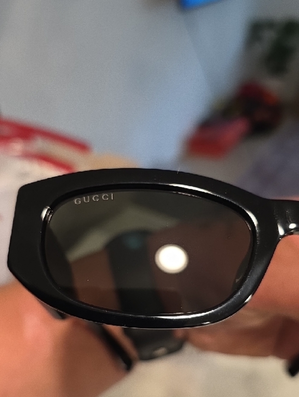 Gucci Black Frame Sunglasses with Dark Green Lenses GG2068SA - Picture 7 of 13